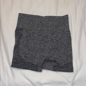 Women's Gray High-Waisted Biker Shorts